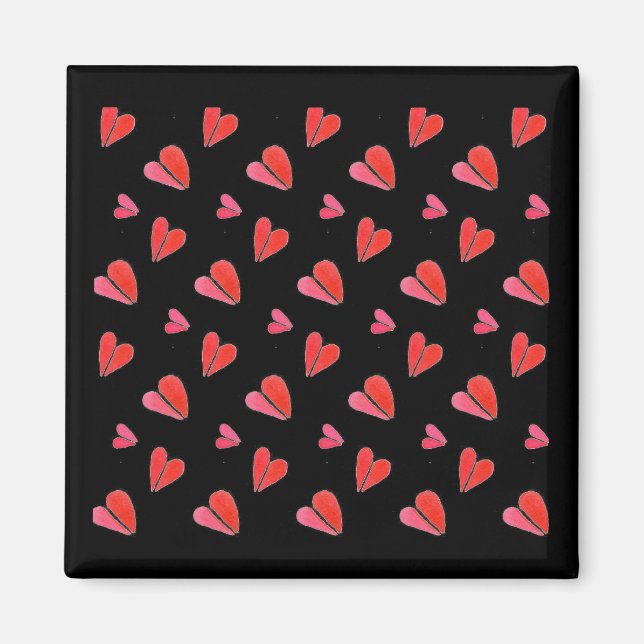 Imán MINI HEARTS II Mimán cuadrado (Frente)