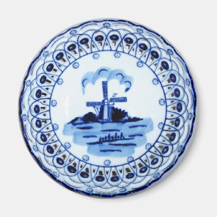 Imán Mini placa de Delft del arte