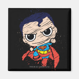 Imán Mini Superman Sketch - Volando