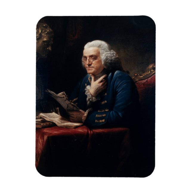 Imán Miniatura del retrato, Benjamin Franklin Padre fun (Vertical)