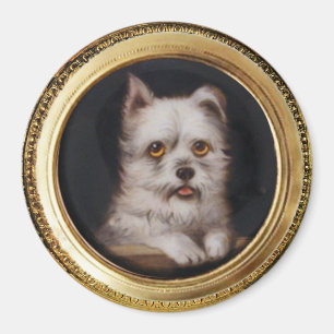 Imán MINIATURA RETRATO DE PERRO DE West Highland White