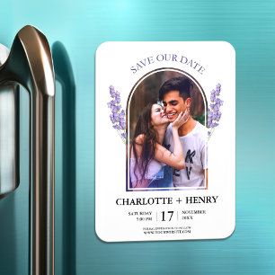 Imán Minimal Replace Your Photo Flat Save The Date Card