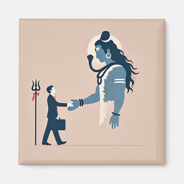 Imán  minimalism image of an ordinary person greeting g (Frente)