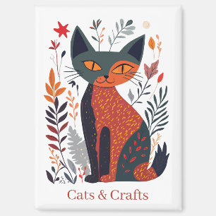 Imán Minimalist Autumn Folk Illustration