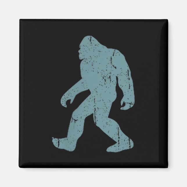 Imán Minimalist Bigfoot Cket Logo Sasquatch Cryptid Coo (Frente)