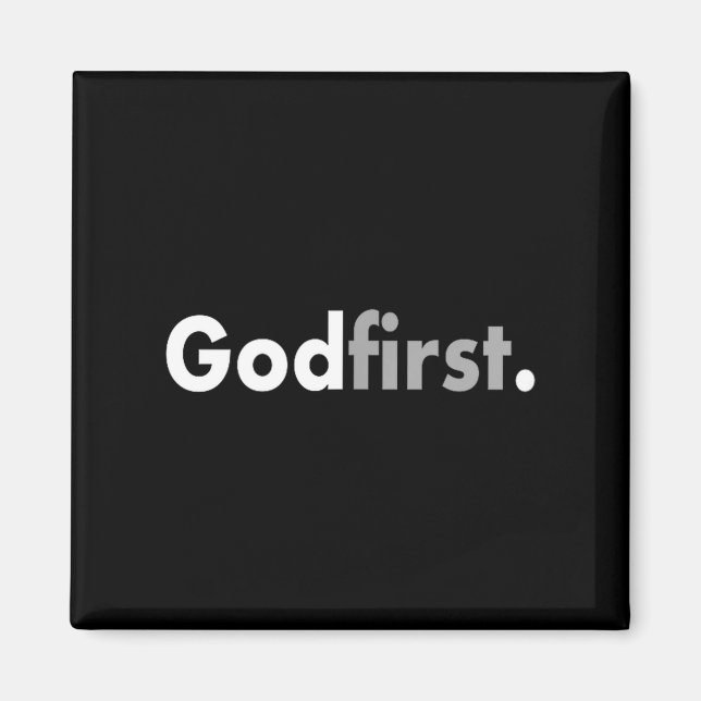 Imán Minimalist God First Simple Christian  (Frente)