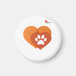 Imán Minimalist Paw Print Heart Modern Fridge Magnet