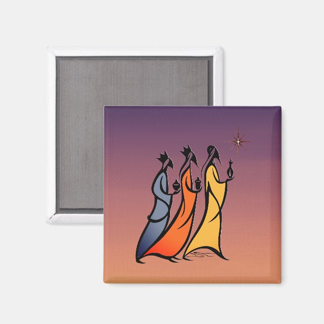 Imán Minimalist Three Wise Men (Anverso/Reverso)