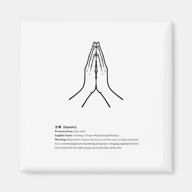 Imán Minimalist Zen Buddhist Mudras magnet (Frente)
