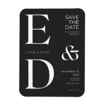 Minimalista blanco y negro salven las fechas