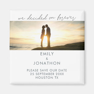 Imán Minimalista decide por siempre foto Guardar la fec