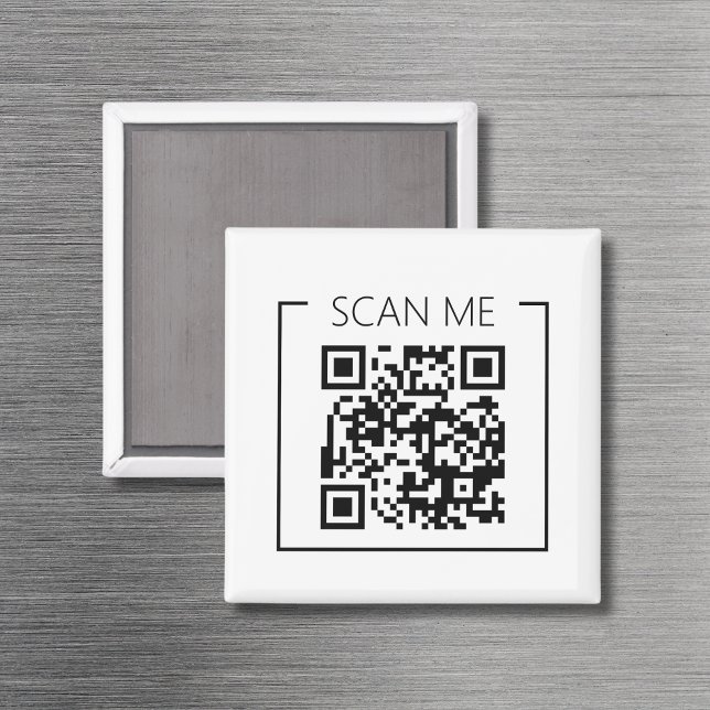 Imán Minimalista Escanea Me Código QR Negocio (Subido por el creador)