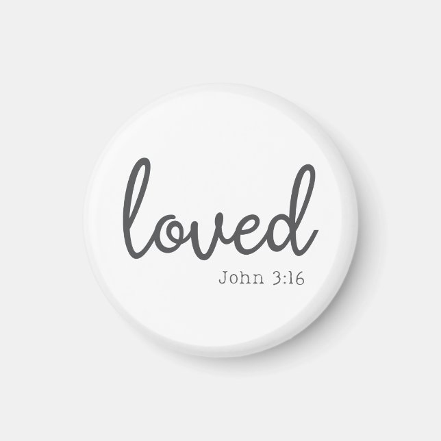 Imán Minimalista Juan 3:16 amor (Frente)