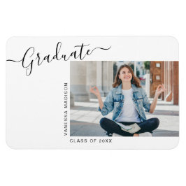 Imán Minimalista moderno 1 Invitación de foto de grado