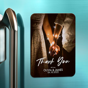 Imán Minimalista Moderno y elegante foto Gracias Memori