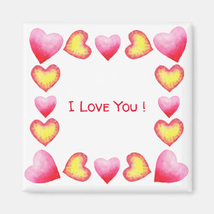 Imán Minimalista romántico te amo El día de San Valentí