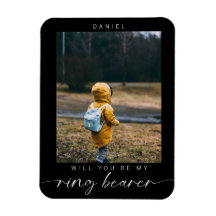 Minimalista ¿Serás mi foto de portador de anillo o