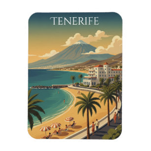 Imán Minimalista Tenerife Islas Canarias Viaje Vintage 