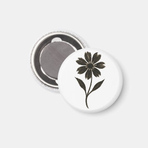 Imán Minimalista Wild Bloom – Diseño de Flor con Pincel