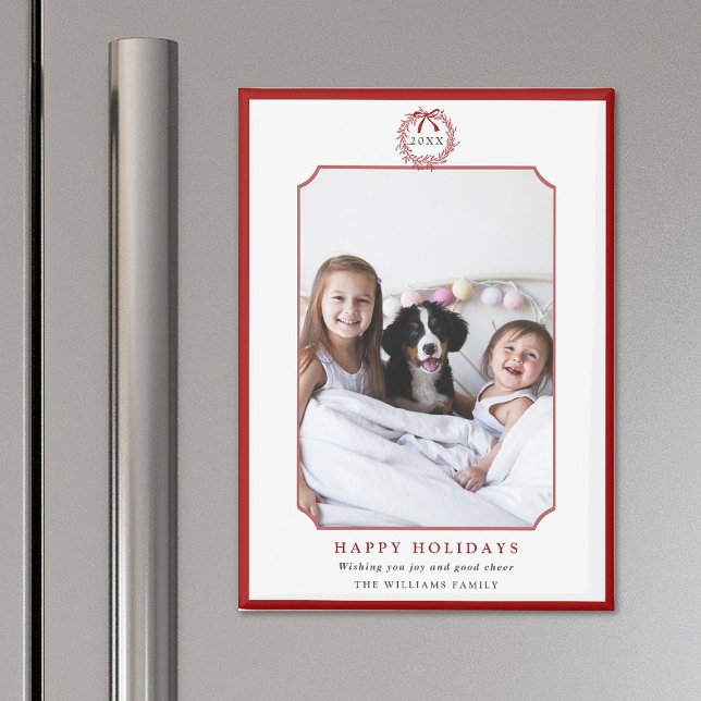 Imán Mínimo Fotos de vacaciones felices en rojo y blanc (Subido por el creador)