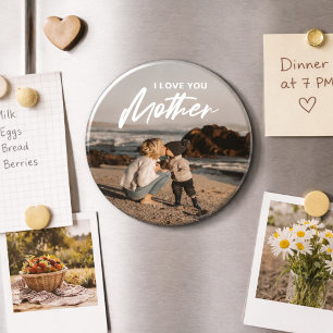 Imán Mínimo te amo madre foto reemplaza su regalo