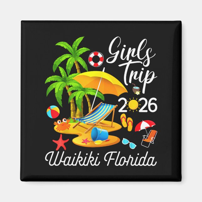 Imán Mínimo verano tropical de playa en Venice Florida (Frente)