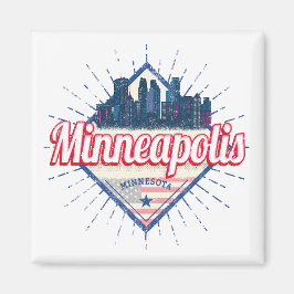 Imán Minneapolis Minnesota Estados Unidos Skyline