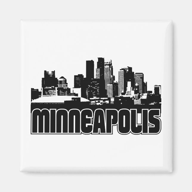 Imán Minneapolis Skyline (Frente)