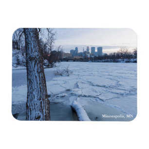 Imán minneapolis skyline y hely mississippi river