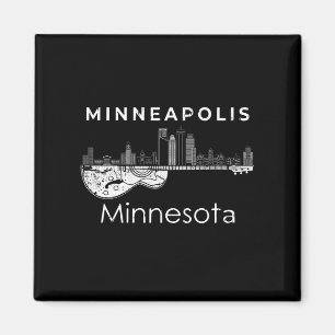 Imán Minneapolis Souvenir Men Minnesota Music Guitar