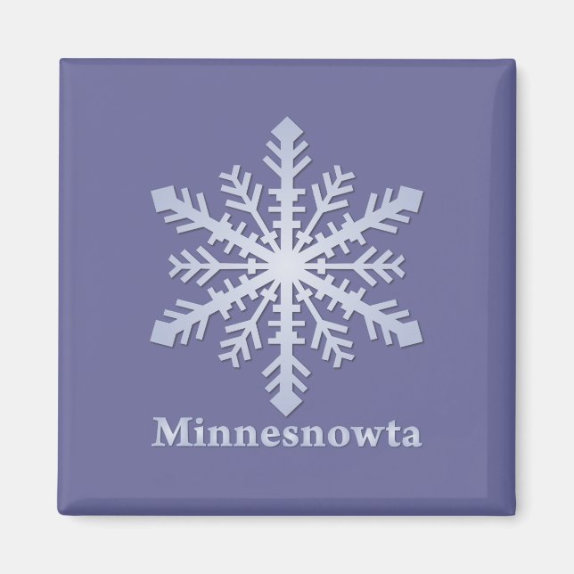 Imán Minnesnowta Blue Snowflake (Frente)