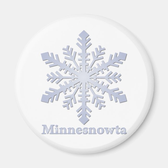 Imán Minnesnowta Blue Snowflake (Frente)