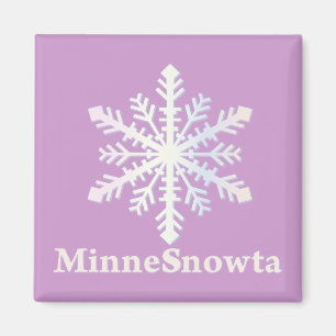 Imán MinneSnowta con copo de nieve