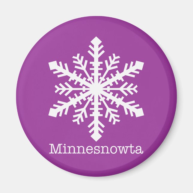 Imán Minnesnowta Snowflake (Frente)