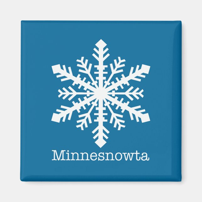 Imán Minnesnowta Snowflake (Frente)