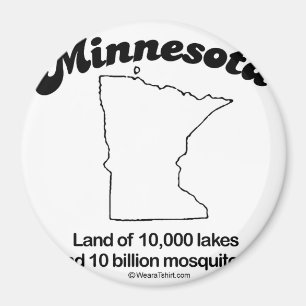 Imán MINNESOTA - "camisetas del LEMA del ESTADO de