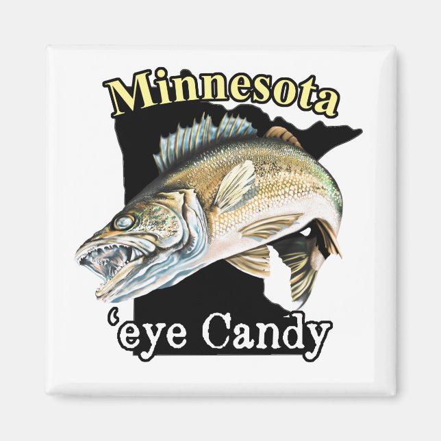 Imán Minnesota 'Eye Candy Funny Walleye Fishing (Frente)