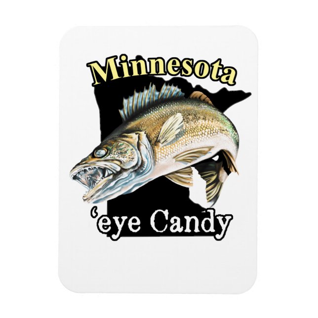 Imán Minnesota 'Eye Candy Funny Walleye Fishing (Vertical)
