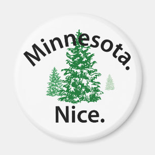 Imán Minnesota Niza. ¡Punto! (texto negro)