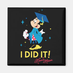 Imán Minnie mouse ¡lo hice! gorra y toga de graduación