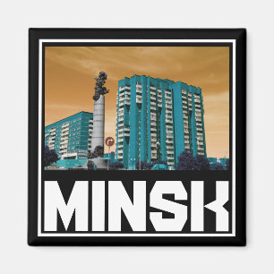 Imán Minsk Architecture Cityscape Magnet de Bielorrusia