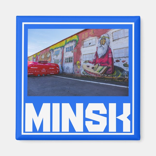 Imán Minsk Architecture Cityscape Magnet de Bielorrusia (Frente)