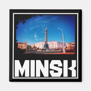 Imán Minsk Architecture Cityscape Magnet de Bielorrusia