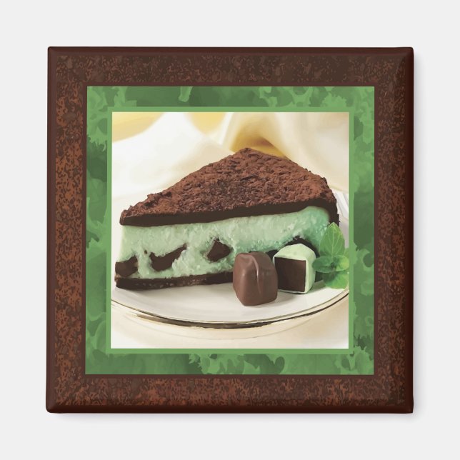 Imán Mint Chocolate Cheesecake Magnet (Frente)
