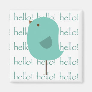 Imán Mint Hello Bird