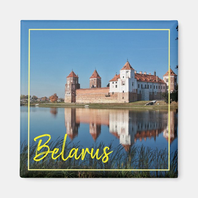 Imán Mir Castle Belarus Architecture Landscape Magnet (Frente)