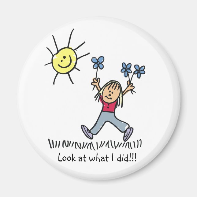 Imán Mira Lo Que Hice Magnet - chica (Frente)