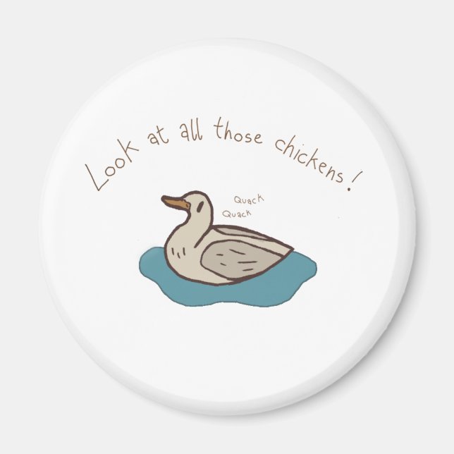 Imán ¡Mira todos esos pollos! (Frente)