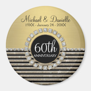 Imán Mirada horizontal moderna del purpurina de la raya