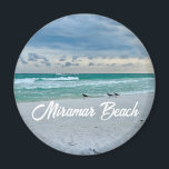 Imán Miramar Beach Florida Hermosas vacaciones Keepsake<br><div class="desc">Un imán de la hermosa playa Miramar de Florida. Magnífico regalo fotográfico de la costa esmeralda de los sandpipers en el borde de las olas del océano en la arena. En verano,  Destin es un recuerdo de la bonito junto al mar.</div>